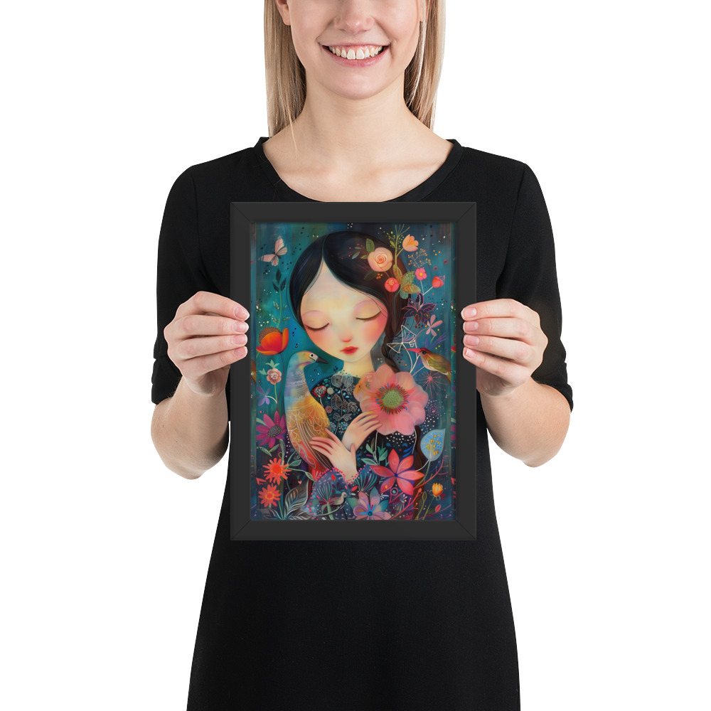 Póster enmarcado Sweet Lady: Elegancia y Color en tus Paredes - Imagen 2