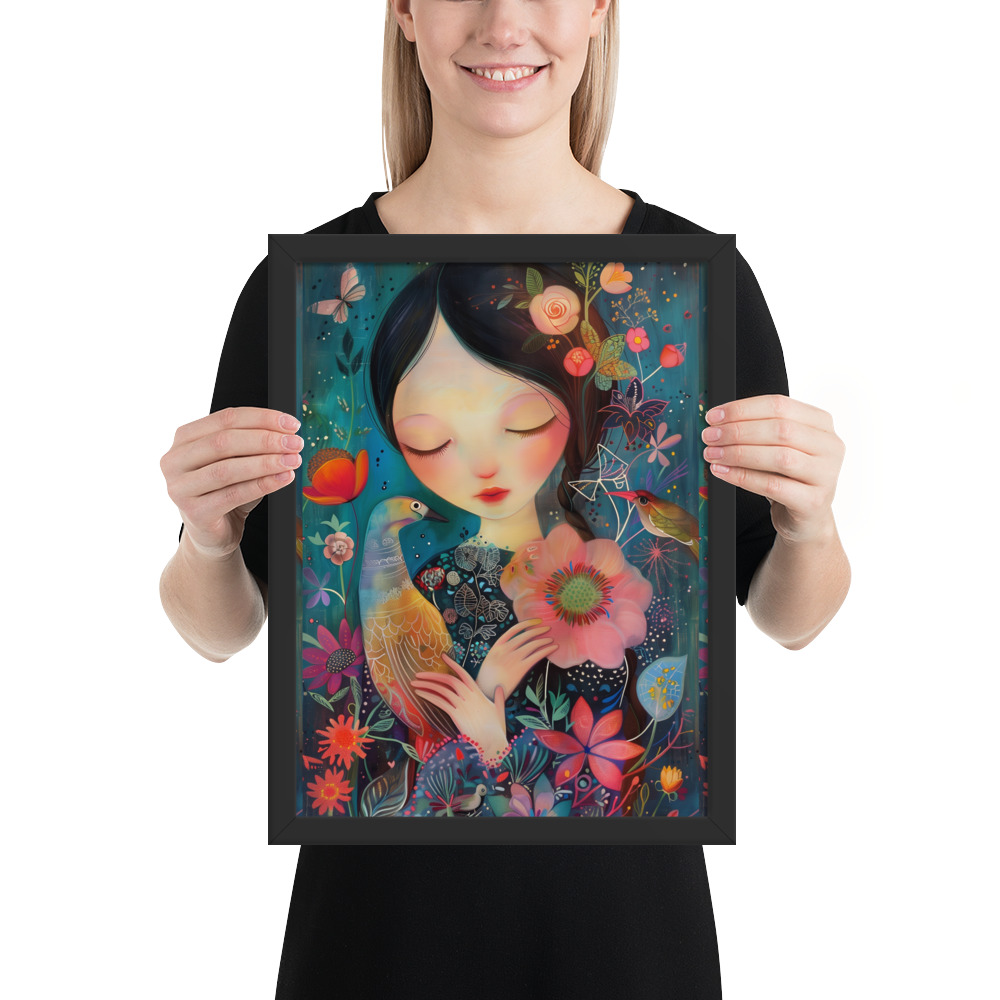 Póster enmarcado Sweet Lady: Elegancia y Color en tus Paredes - Imagen 3