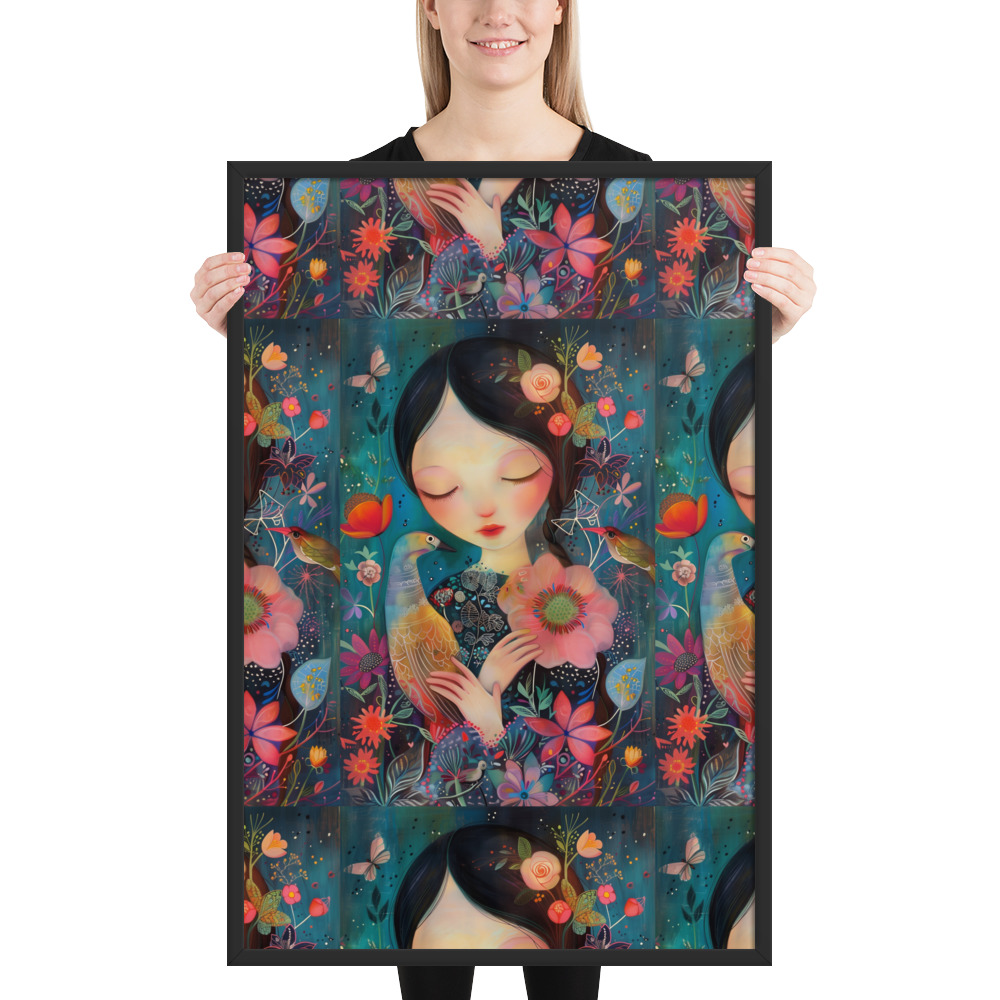 Póster enmarcado Sweet Lady: Elegancia y Color en tus Paredes - Imagen 4