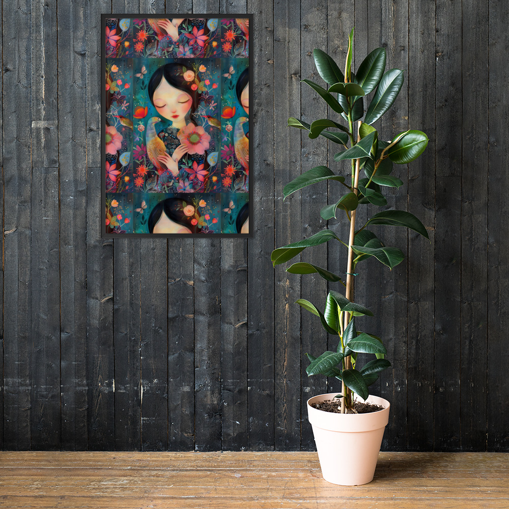 Póster enmarcado Sweet Lady: Elegancia y Color en tus Paredes - Imagen 11