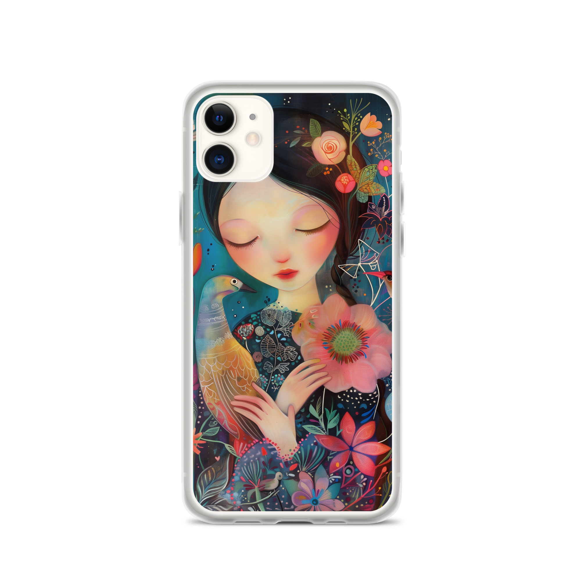 Funda Transparente Sweet Lady para iPhone®: Protección Colorida y Estilo Floral - Imagen 14