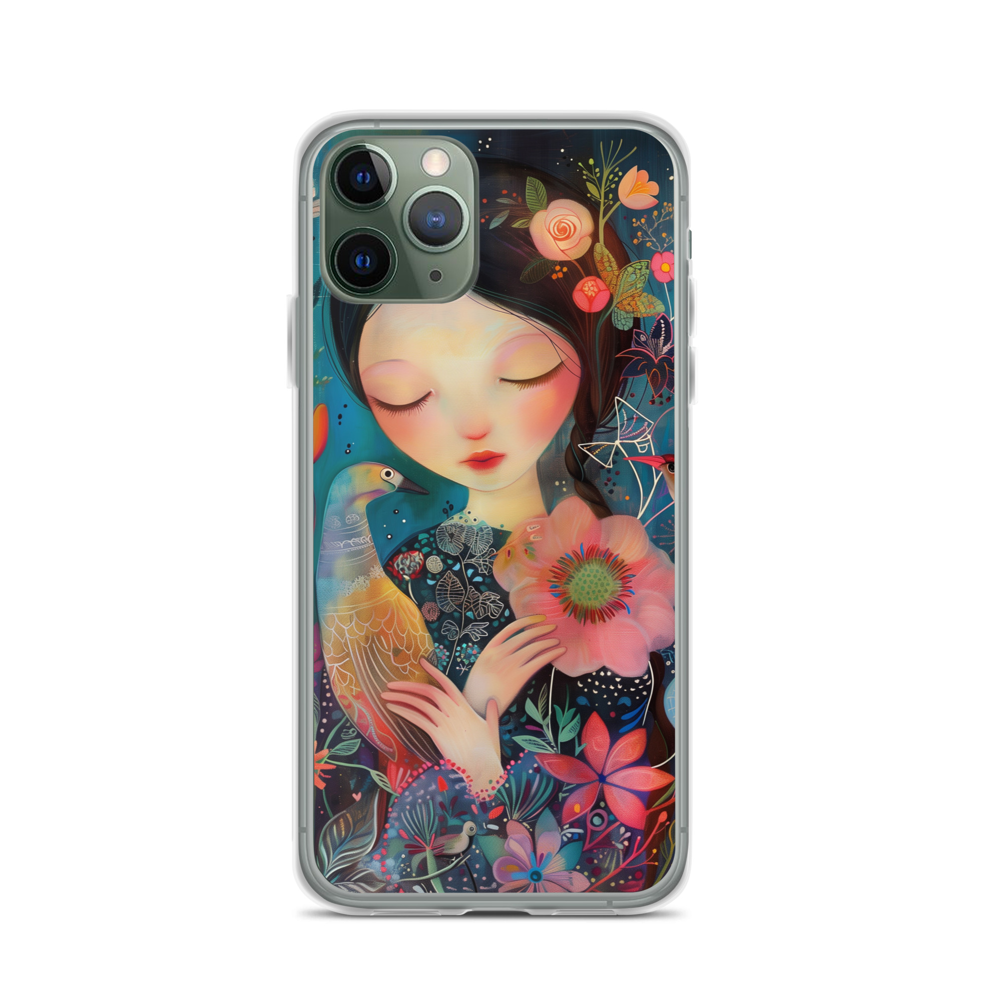 Funda Transparente Sweet Lady para iPhone®: Protección Colorida y Estilo Floral - Imagen 12