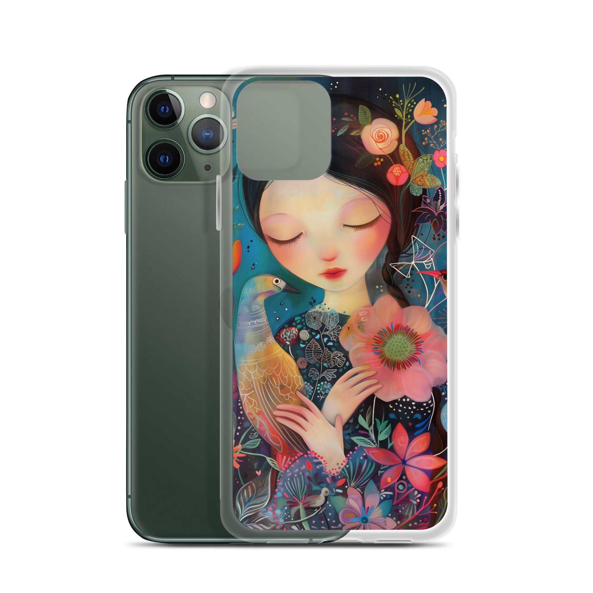 Funda Transparente Sweet Lady para iPhone®: Protección Colorida y Estilo Floral - Imagen 13
