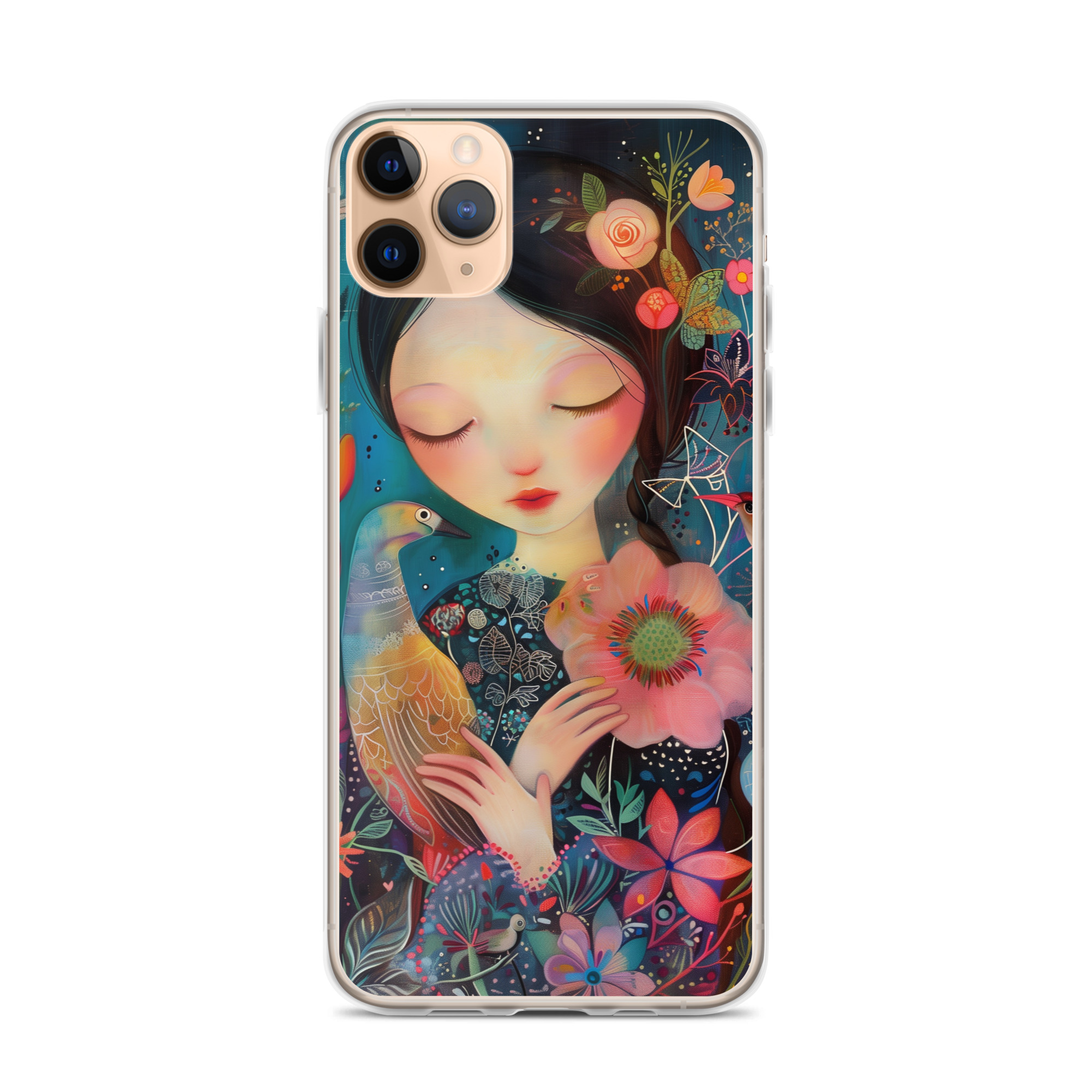 Funda Transparente Sweet Lady para iPhone®: Protección Colorida y Estilo Floral - Imagen 2