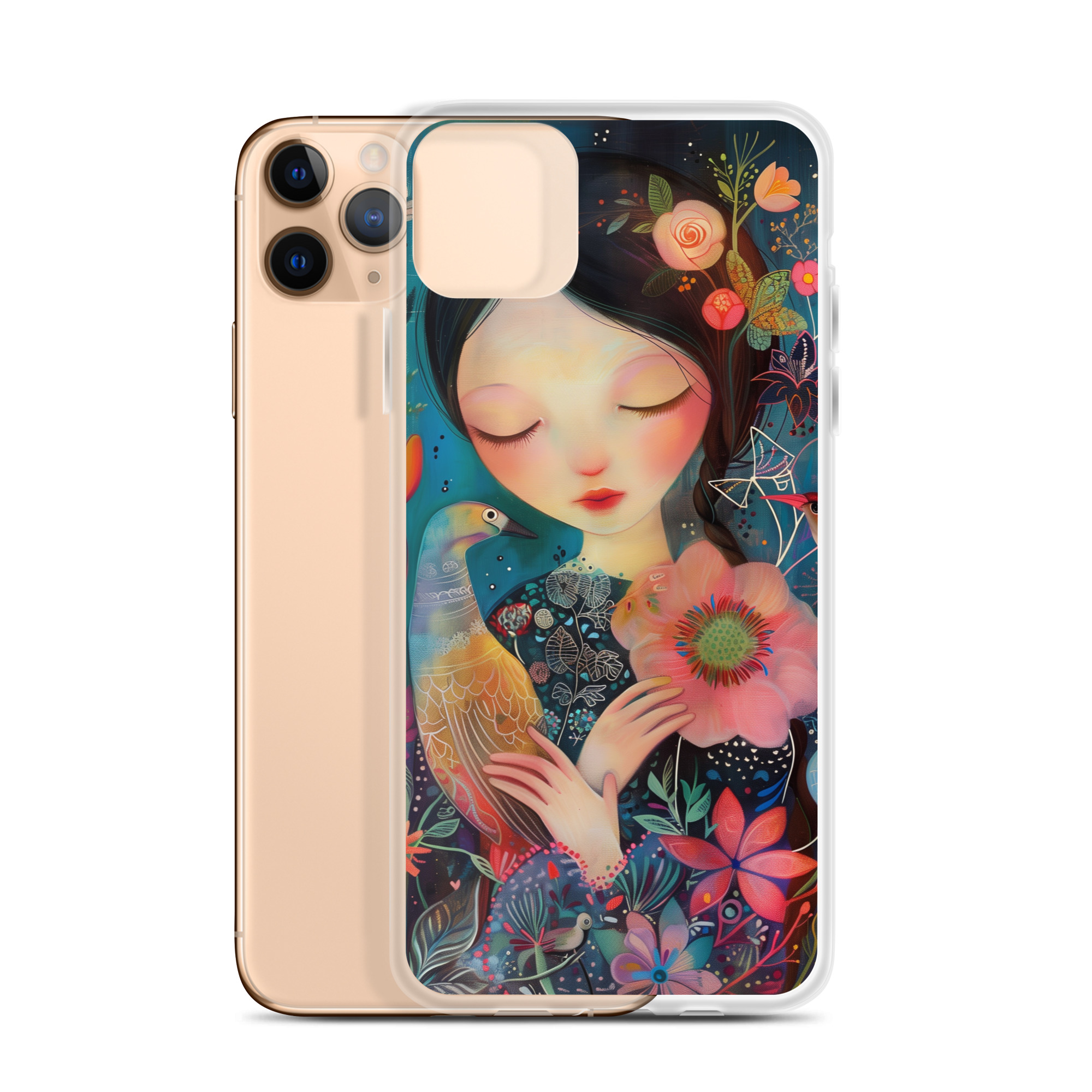 Funda Transparente Sweet Lady para iPhone®: Protección Colorida y Estilo Floral - Imagen 11