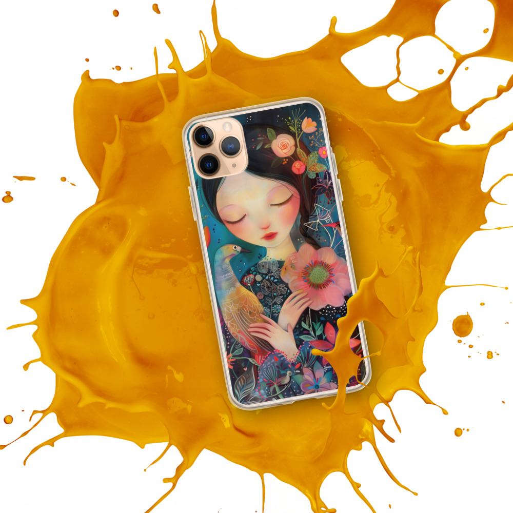 Funda Transparente Sweet Lady para iPhone®: Protección Colorida y Estilo Floral - Imagen 3