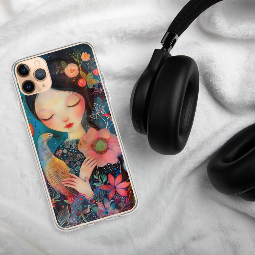 Funda Transparente Sweet Lady para iPhone®: Protección Colorida y Estilo Floral - Imagen 4