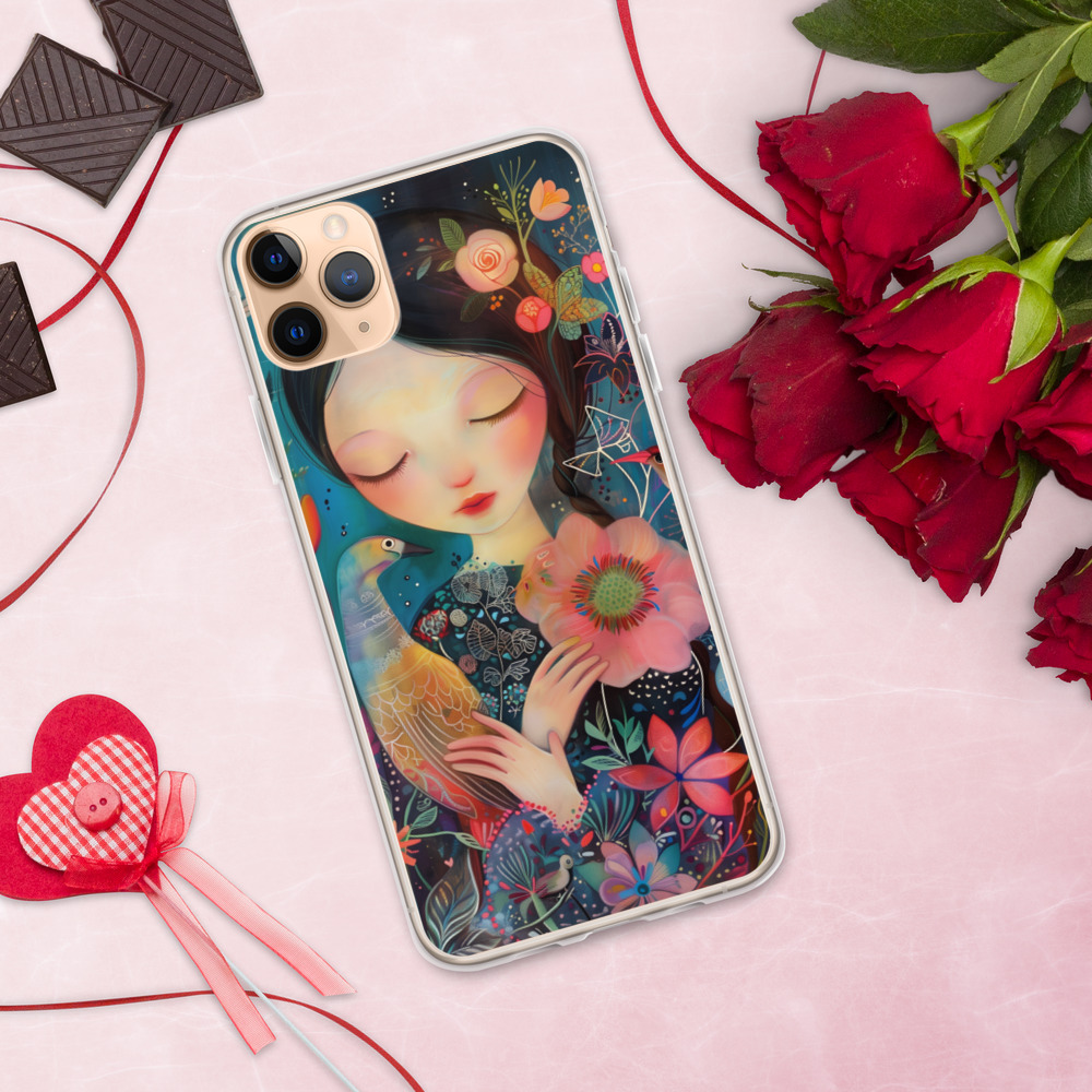 Funda Transparente Sweet Lady para iPhone®: Protección Colorida y Estilo Floral - Imagen 6