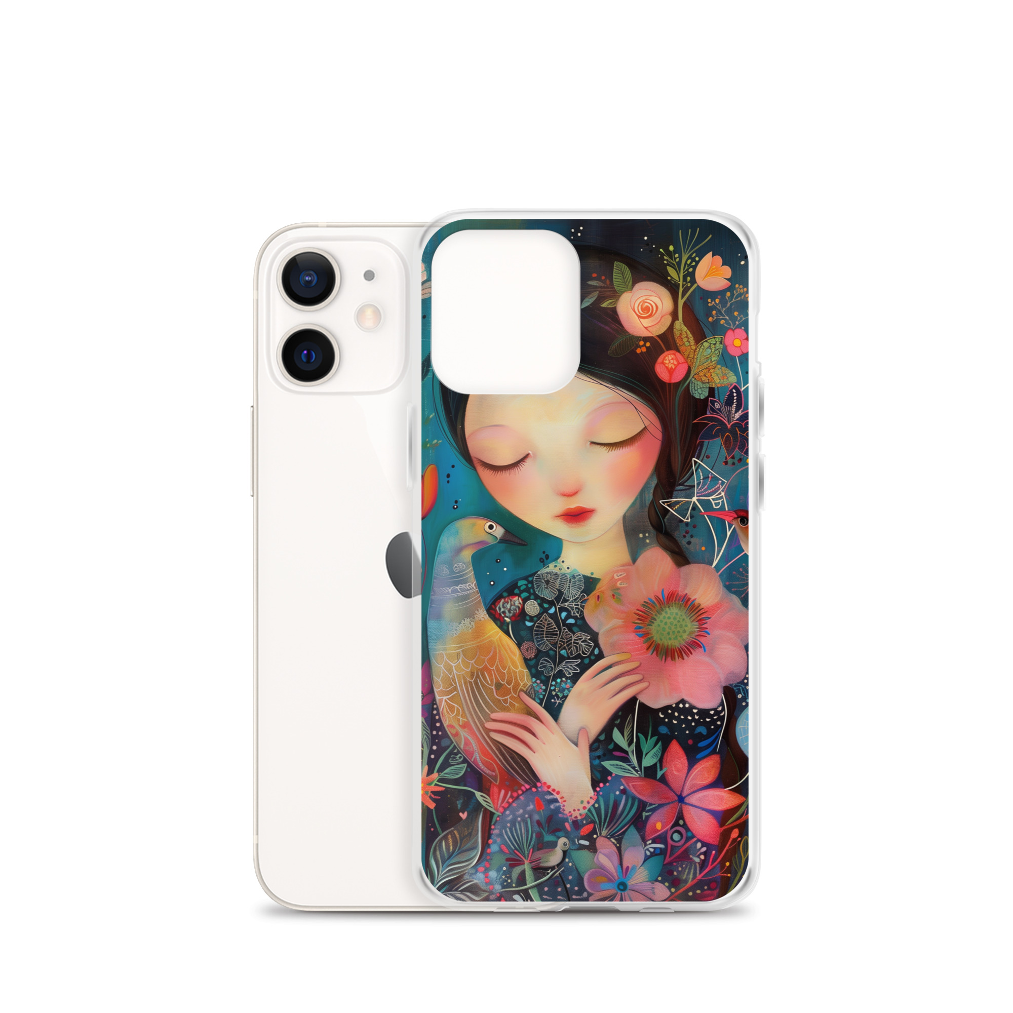 Funda Transparente Sweet Lady para iPhone®: Protección Colorida y Estilo Floral - Imagen 17