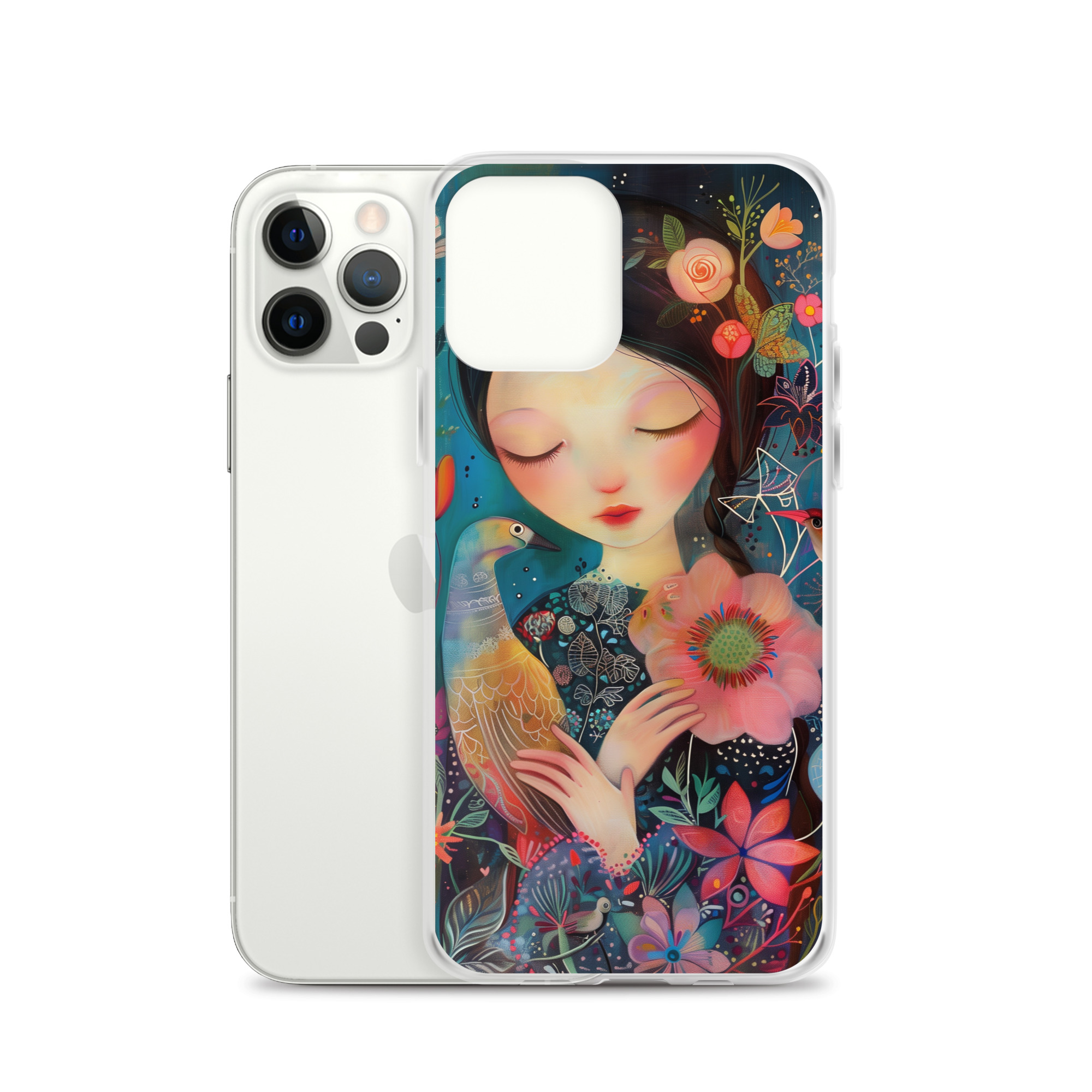 Funda Transparente Sweet Lady para iPhone®: Protección Colorida y Estilo Floral - Imagen 21