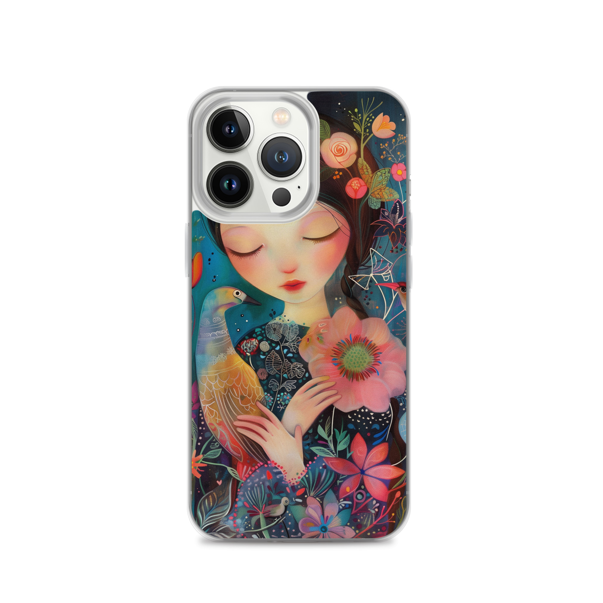 Funda Transparente Sweet Lady para iPhone®: Protección Colorida y Estilo Floral - Imagen 28