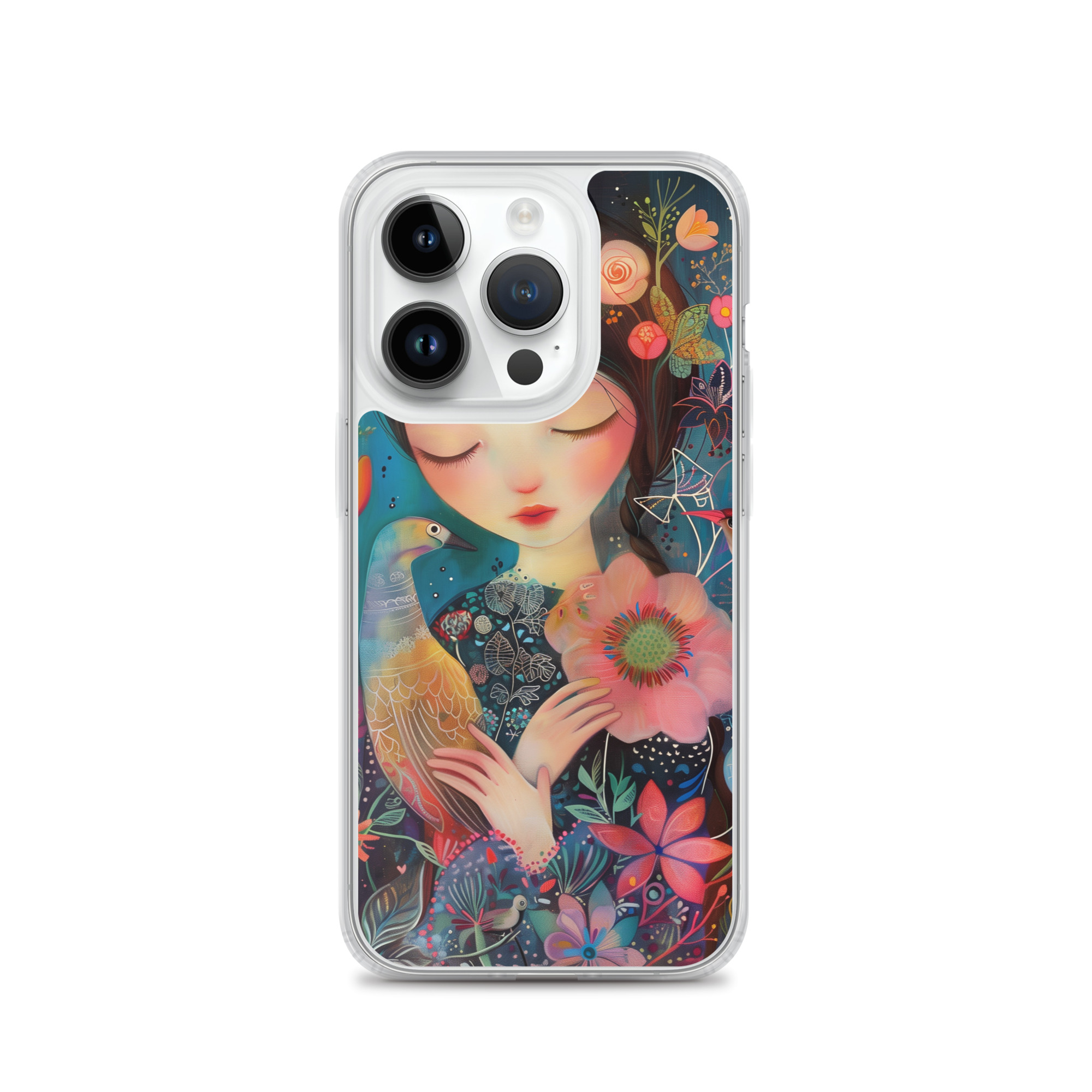Funda Transparente Sweet Lady para iPhone®: Protección Colorida y Estilo Floral - Imagen 36