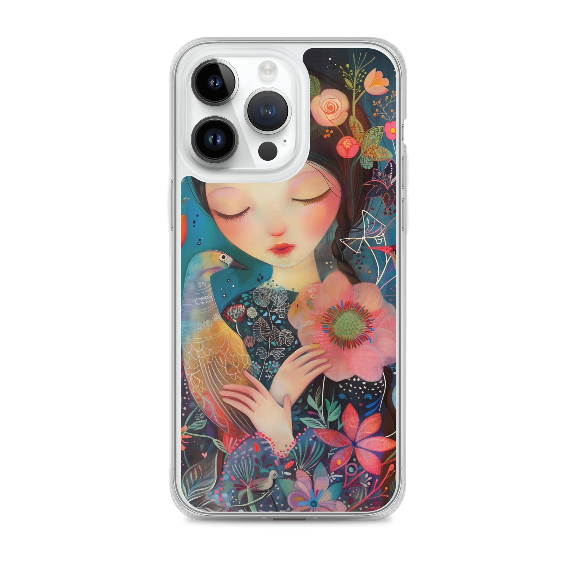 Funda Transparente Sweet Lady para iPhone®: Protección Colorida y Estilo Floral - Imagen 34