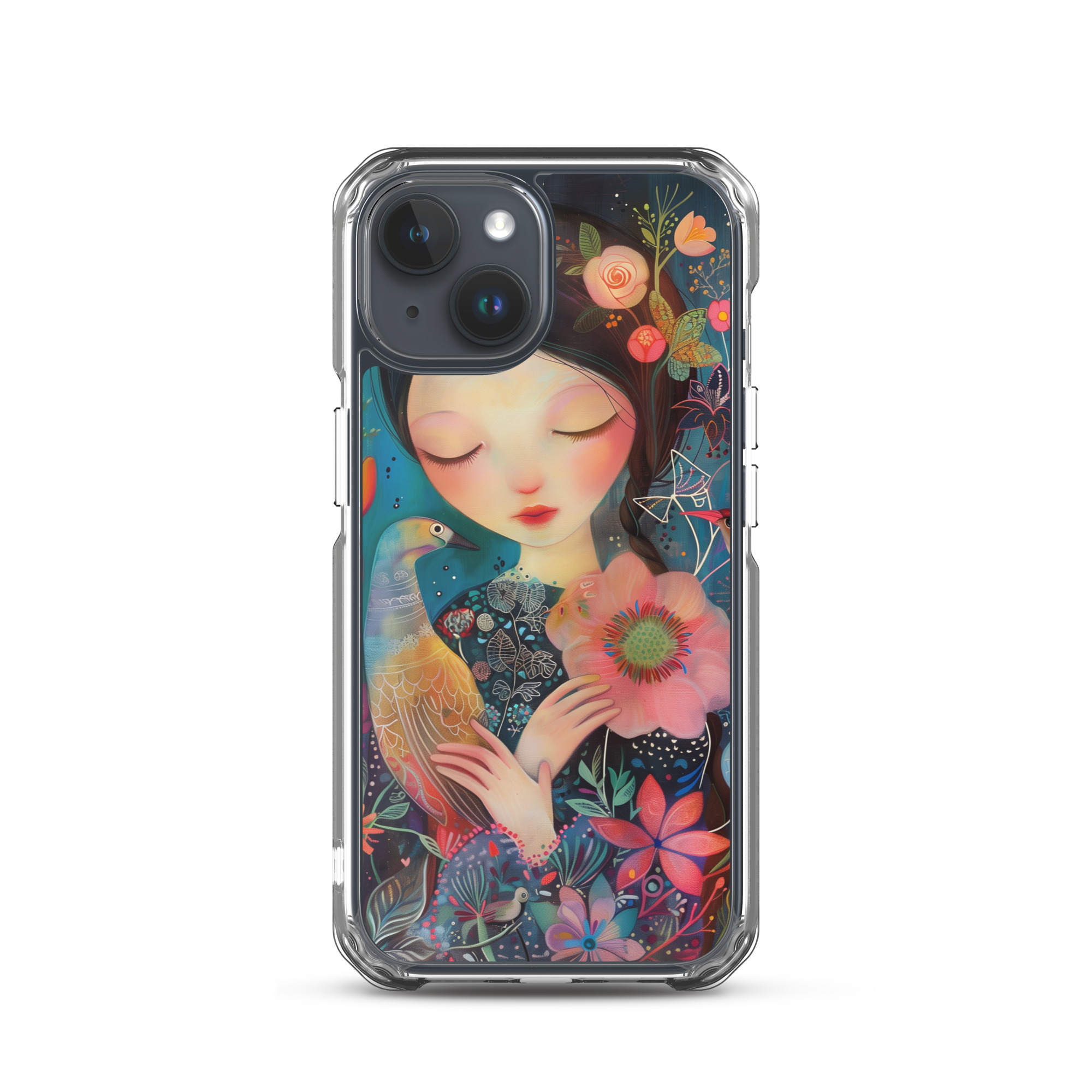 Funda Transparente Sweet Lady para iPhone®: Protección Colorida y Estilo Floral - Imagen 44