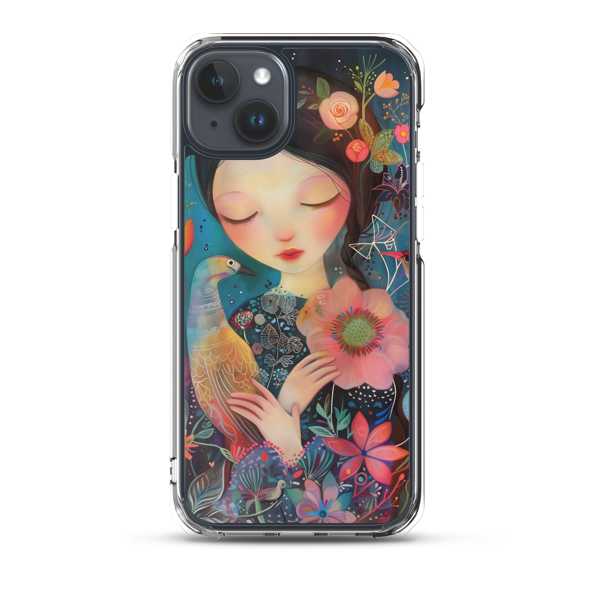 Funda Transparente Sweet Lady para iPhone®: Protección Colorida y Estilo Floral - Imagen 5