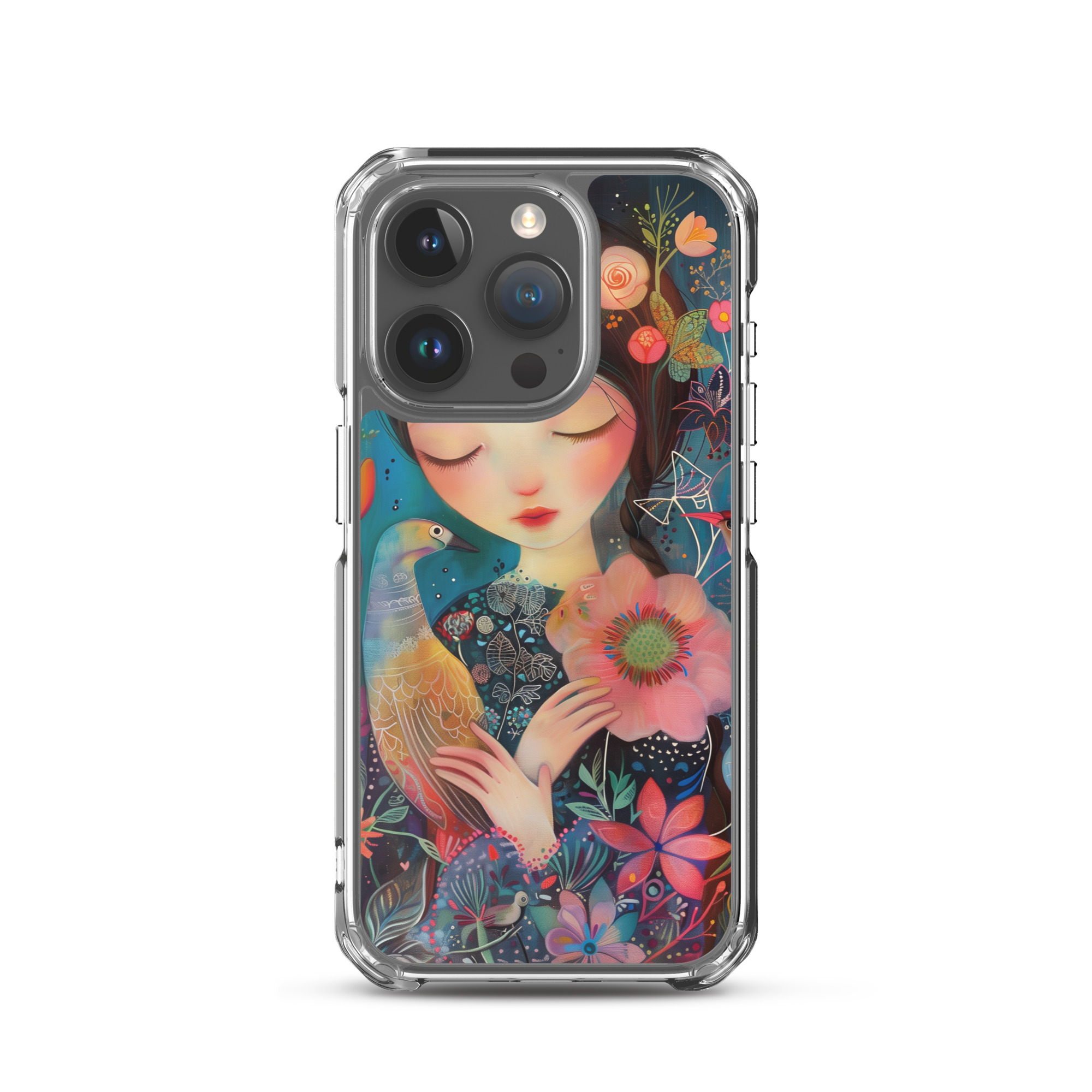 Funda Transparente Sweet Lady para iPhone®: Protección Colorida y Estilo Floral - Imagen 42