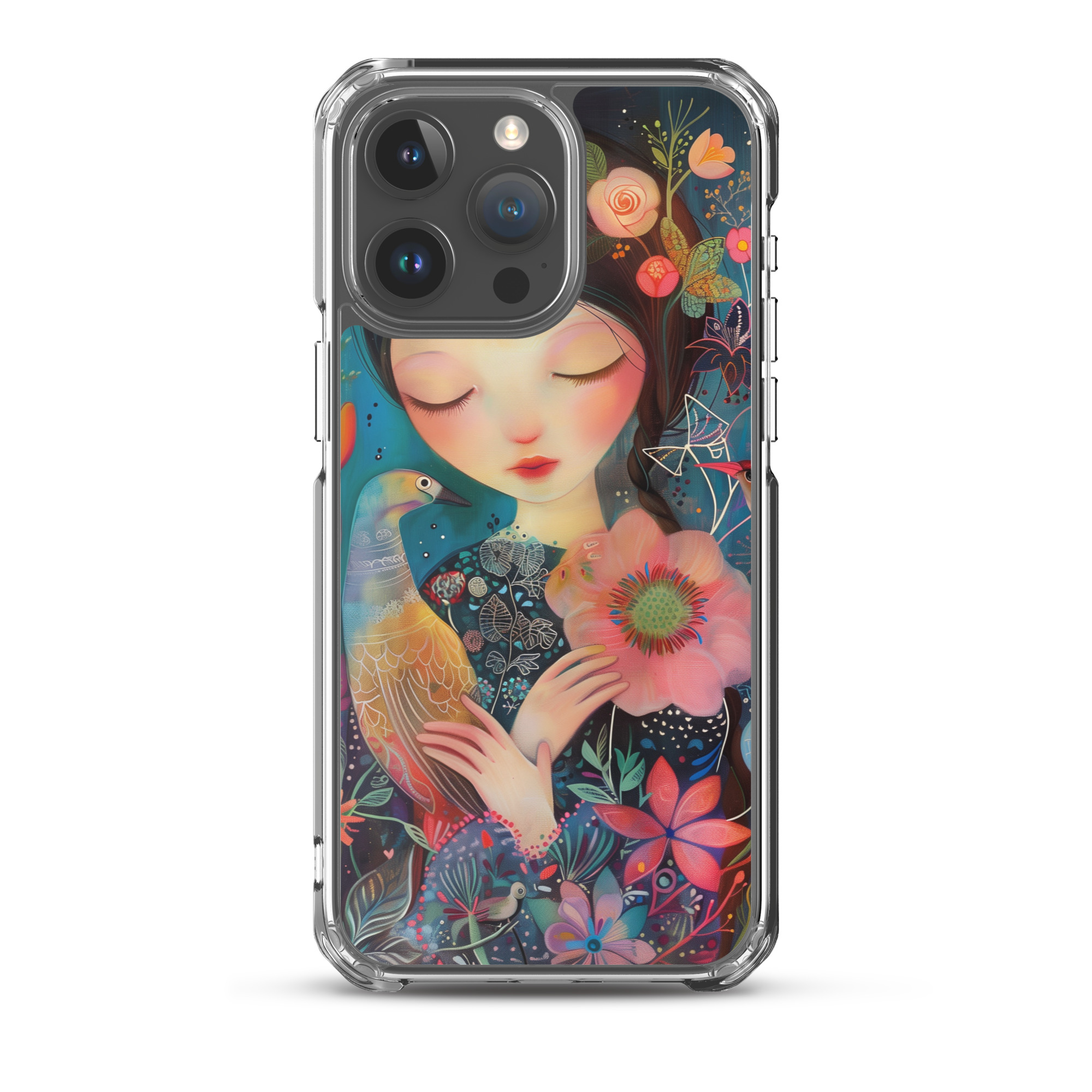 Funda Transparente Sweet Lady para iPhone®: Protección Colorida y Estilo Floral - Imagen 25