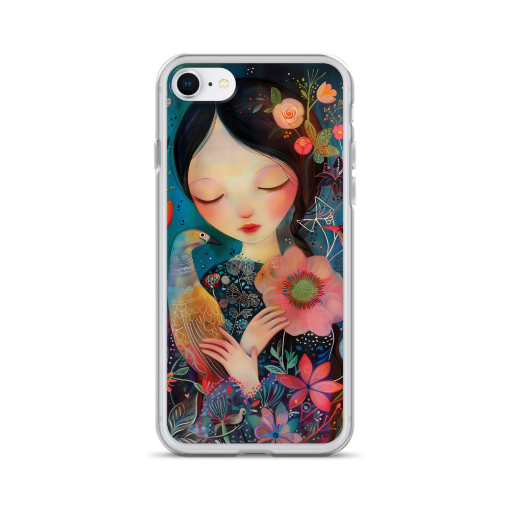 Funda Transparente Sweet Lady para iPhone®: Protección Colorida y Estilo Floral - Imagen 47