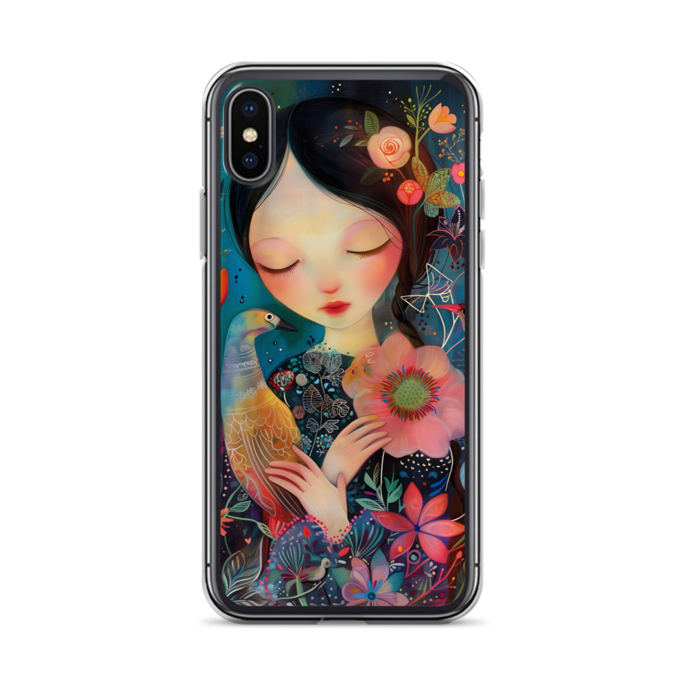 Funda Transparente Sweet Lady para iPhone®: Protección Colorida y Estilo Floral - Imagen 49