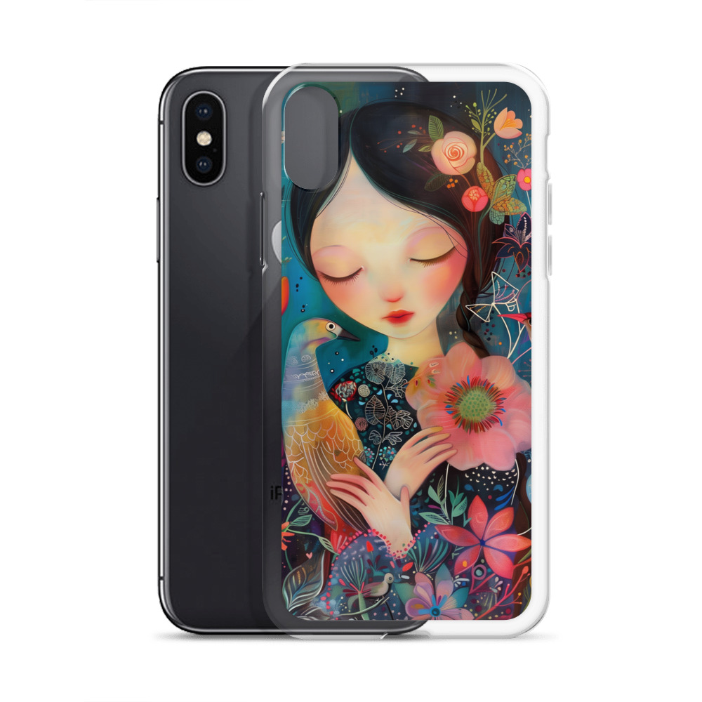 Funda Transparente Sweet Lady para iPhone®: Protección Colorida y Estilo Floral - Imagen 50