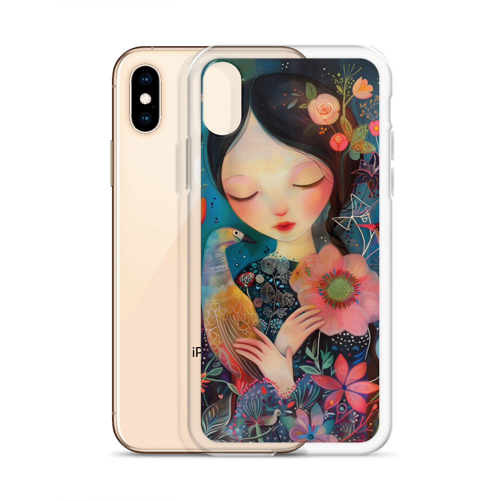 Funda Transparente Sweet Lady para iPhone®: Protección Colorida y Estilo Floral - Imagen 52