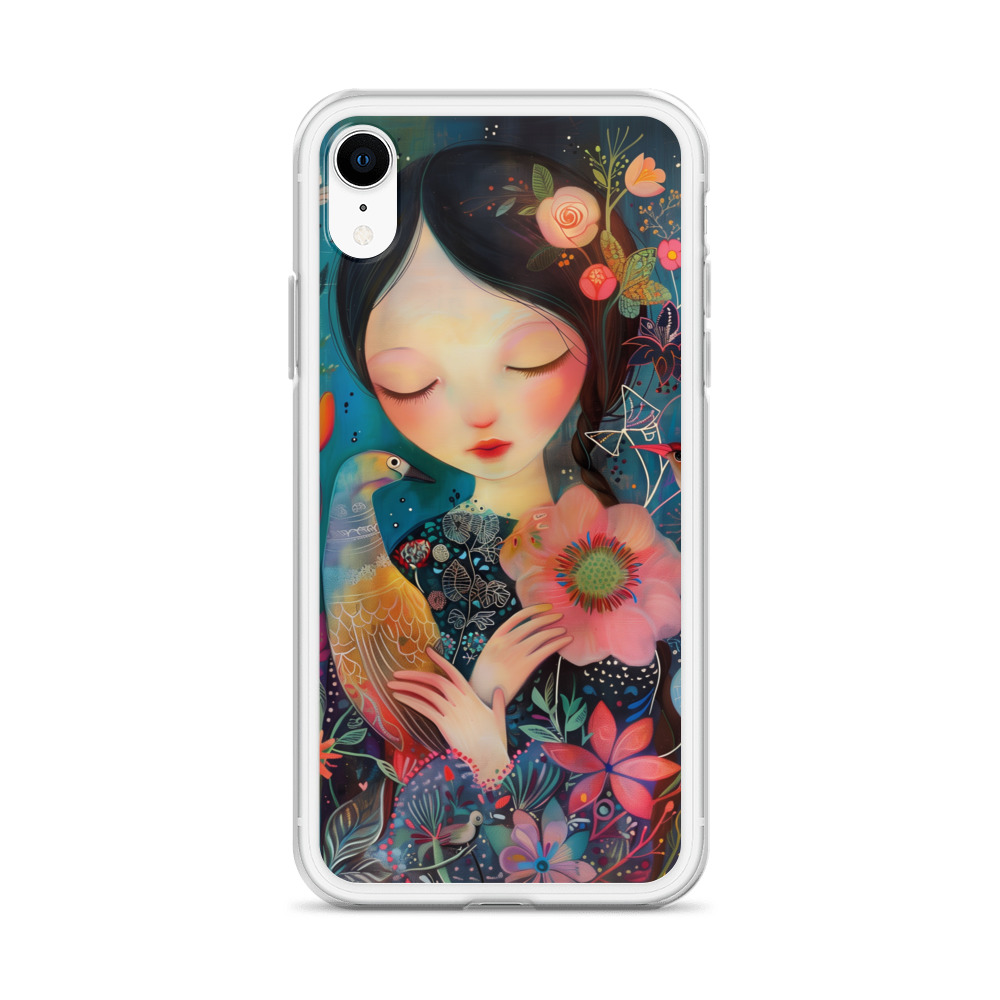 Funda Transparente Sweet Lady para iPhone®: Protección Colorida y Estilo Floral - Imagen 55