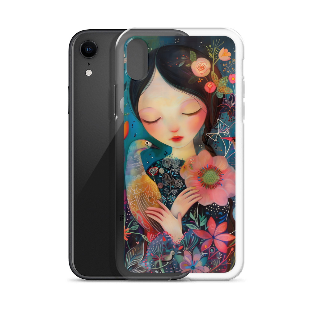 Funda Transparente Sweet Lady para iPhone®: Protección Colorida y Estilo Floral - Imagen 54