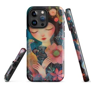Funda dura para iPhone Sweet Lady: Protección Colorida y Estilo Floral
