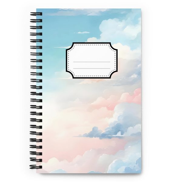 Cuaderno en Espiral con Bonito Diseño de Nubes en Acuarela - Imagen 2