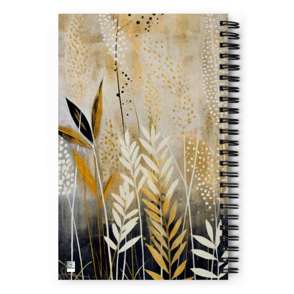 Cuaderno en Espiral con Bonito Diseño de Hierbas Doradas - Imagen 3