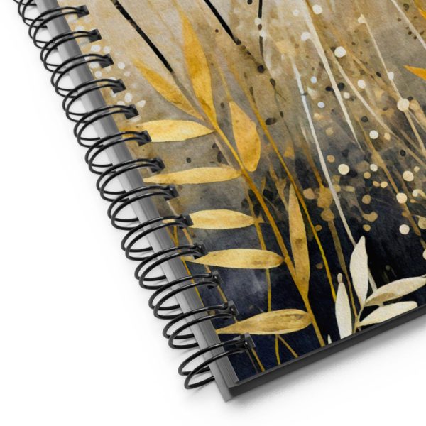 Cuaderno en Espiral con Bonito Diseño de Hierbas Doradas - Imagen 5