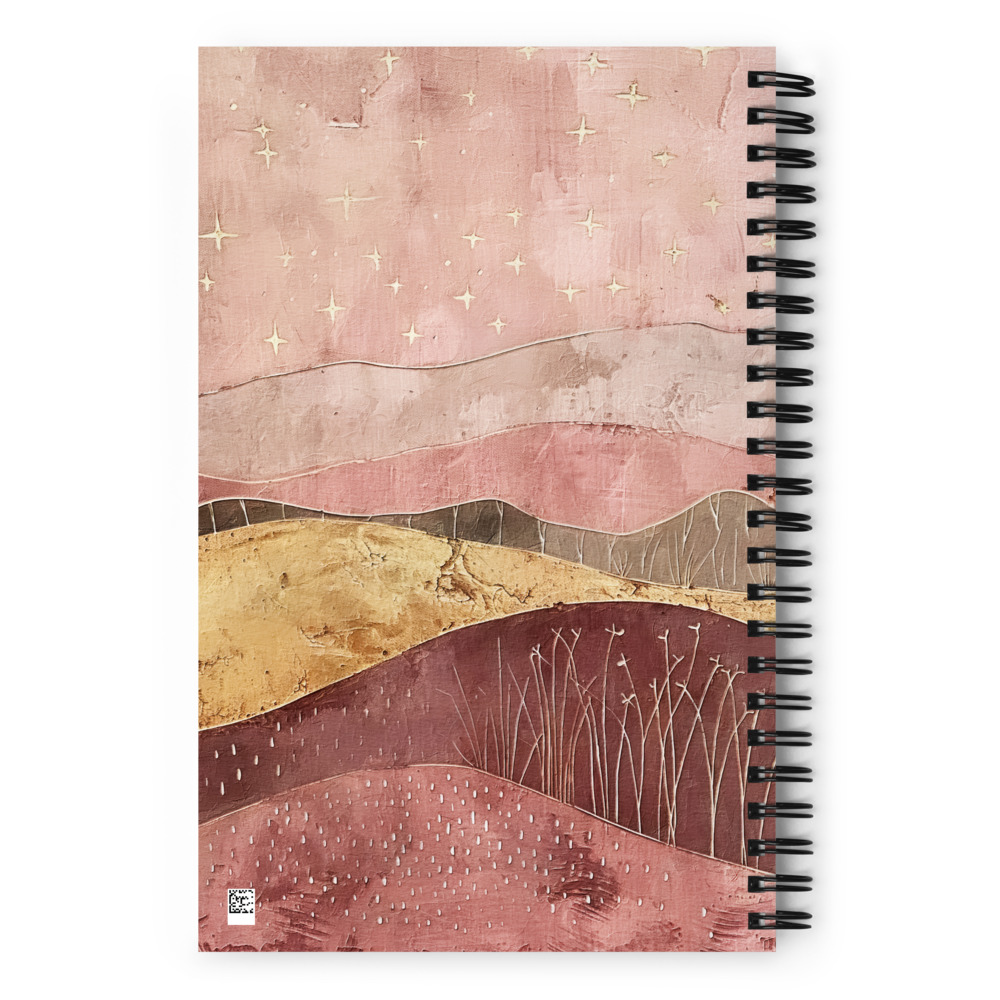 Cuaderno en Espiral con Bonito Diseño de Arenas color Burdeos - Imagen 3