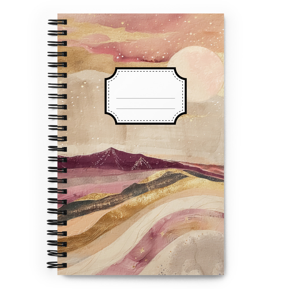 Cuaderno en Espiral con Bonito Diseño de Arenas color Burdeos - Imagen 2