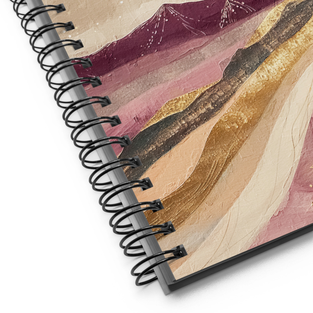 Cuaderno en Espiral con Bonito Diseño de Arenas color Burdeos - Imagen 4