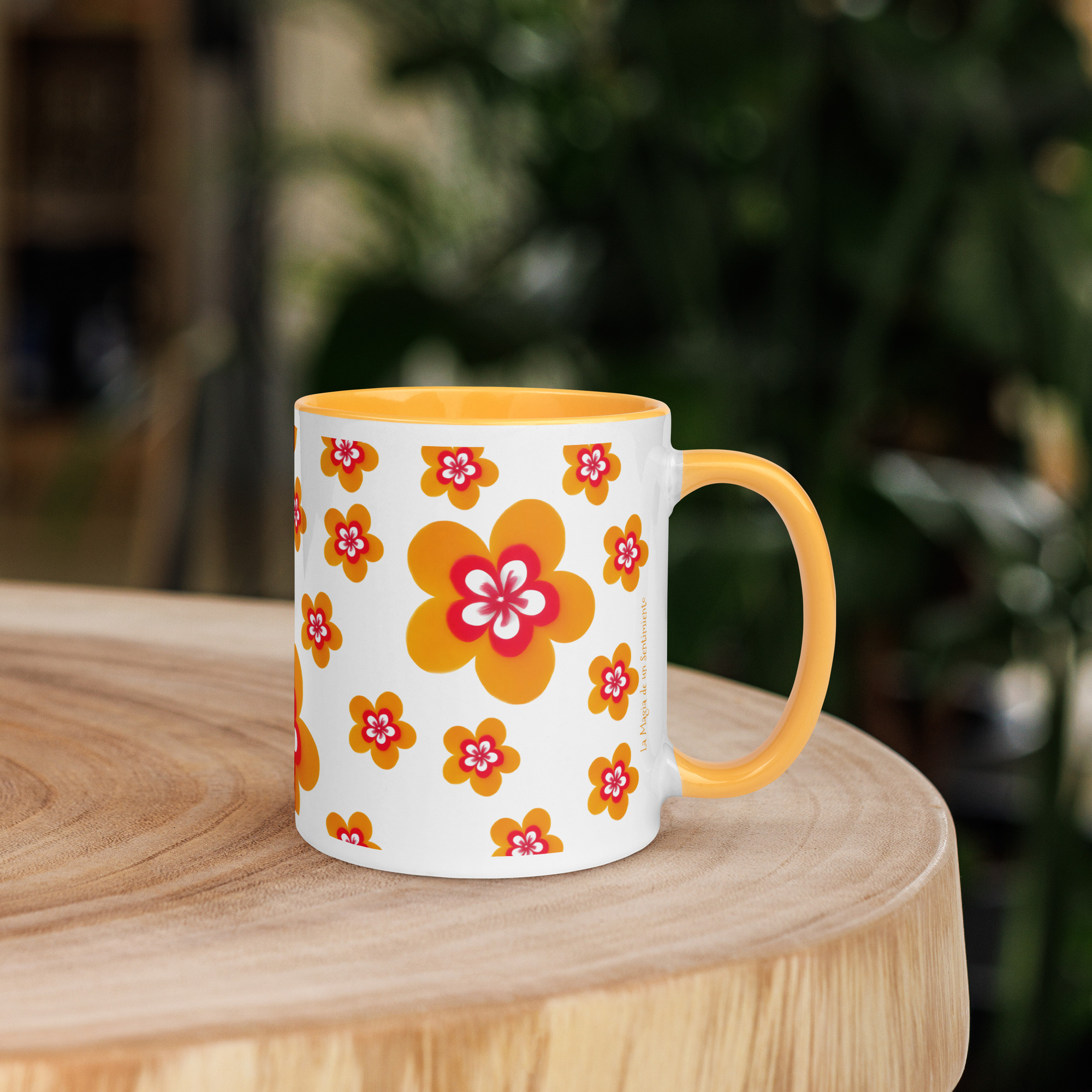 Taza Flor Naranja para amantes de las flores y la alegría - Imagen 3