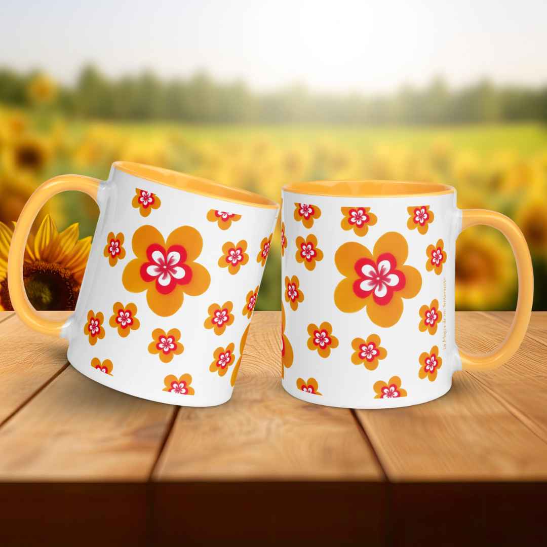 Taza Flor Naranja para amantes de las flores y la alegría