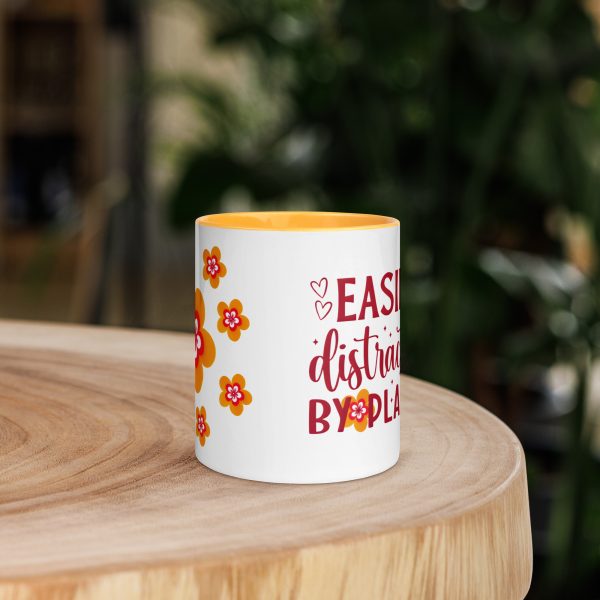 Taza Flor Naranja "Easily distracted by plants" para amantes de las flores y la alegría - Imagen 4
