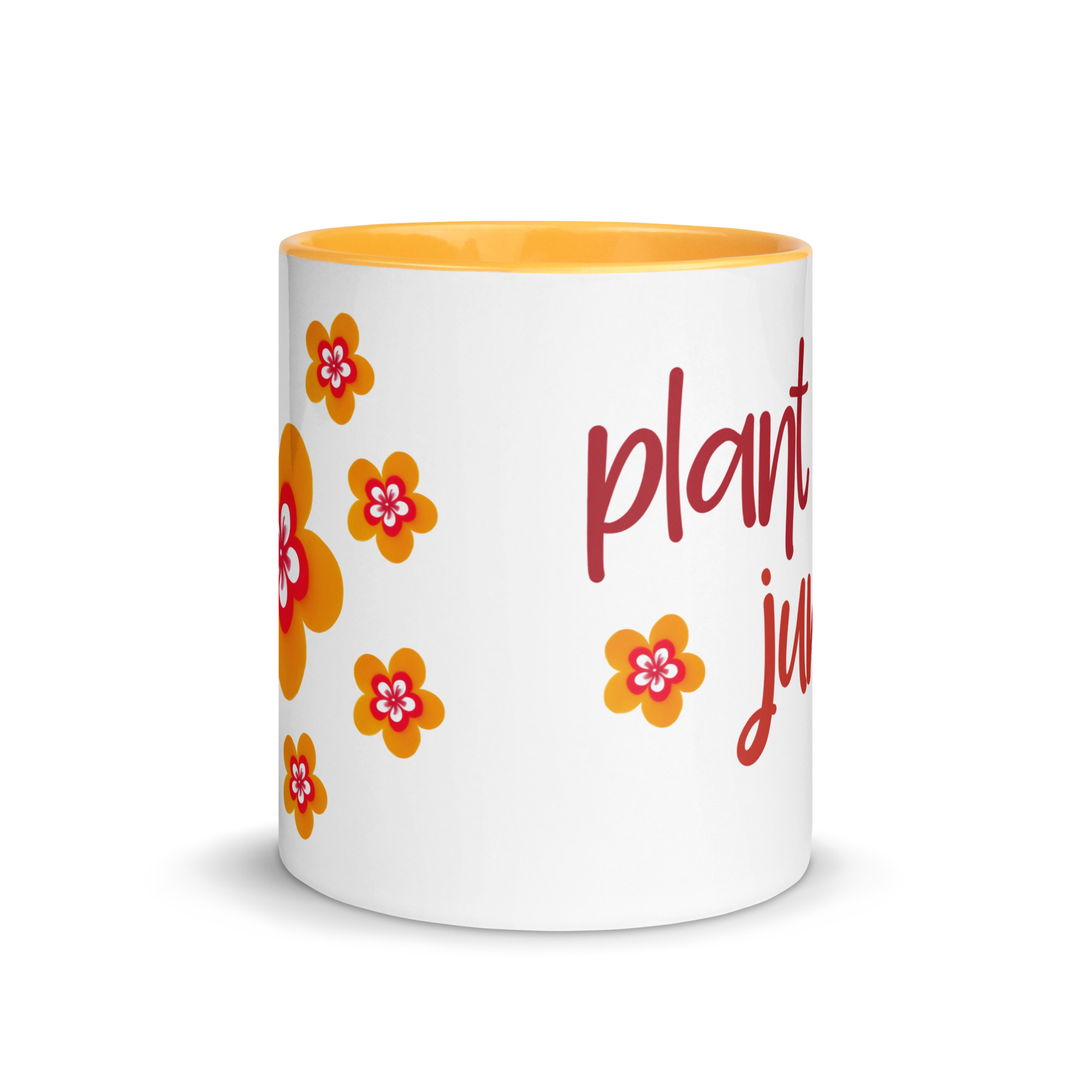 Taza Flor Naranja "Plant Junkie" para amantes de las flores y la alegría - Imagen 4