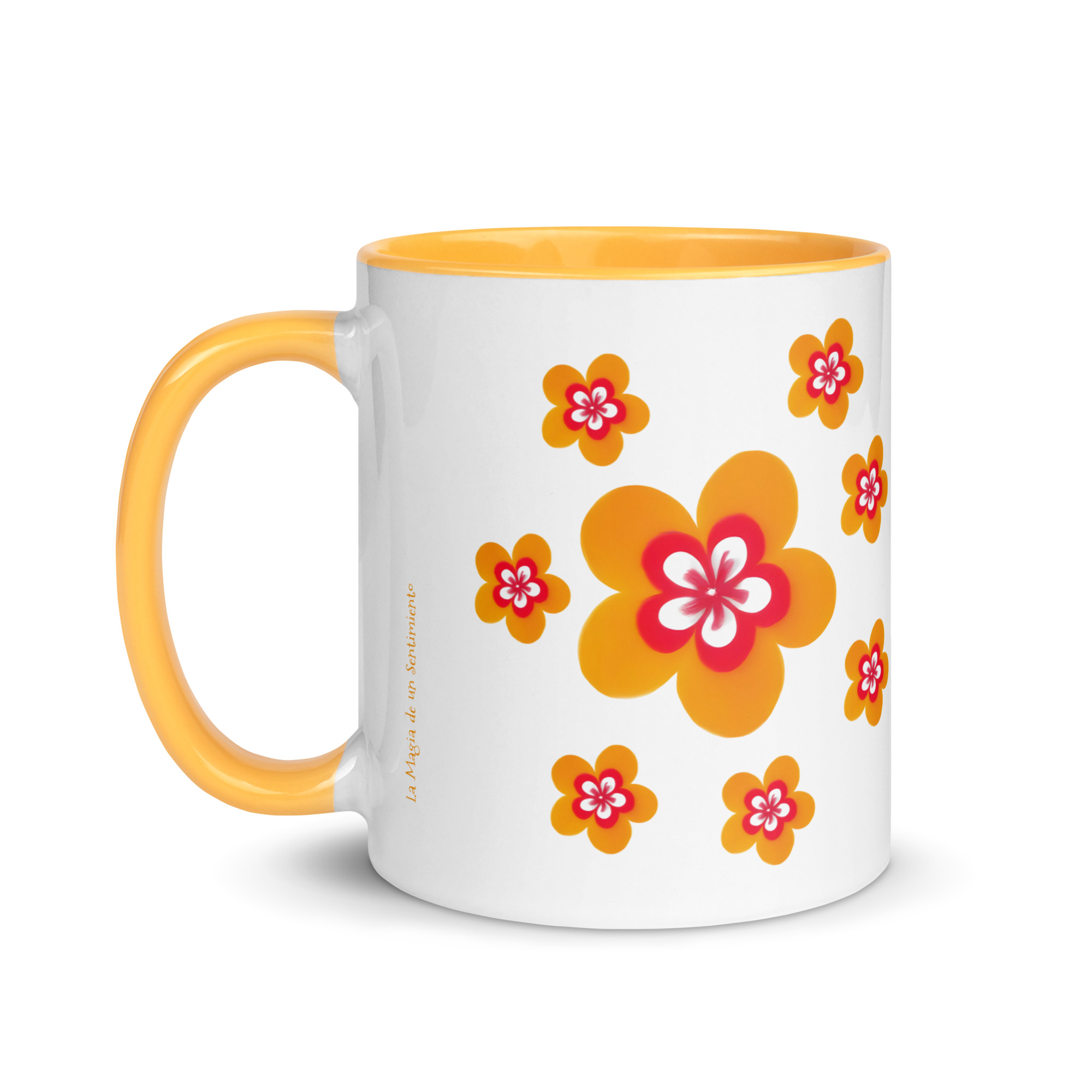 Taza Flor Naranja "Plants Make Me Happy" para amantes de las flores y la alegría - Imagen 3