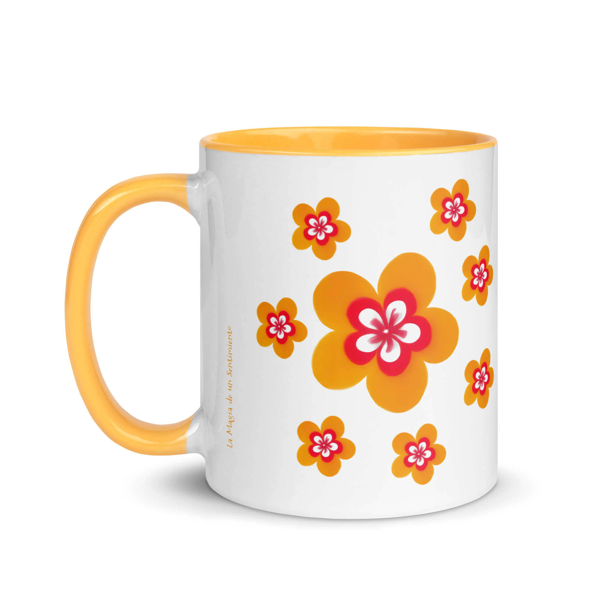 Taza Flor Naranja "Beautiful Things Are Coming Into My Life" para amantes de las flores y la alegría - Imagen 3