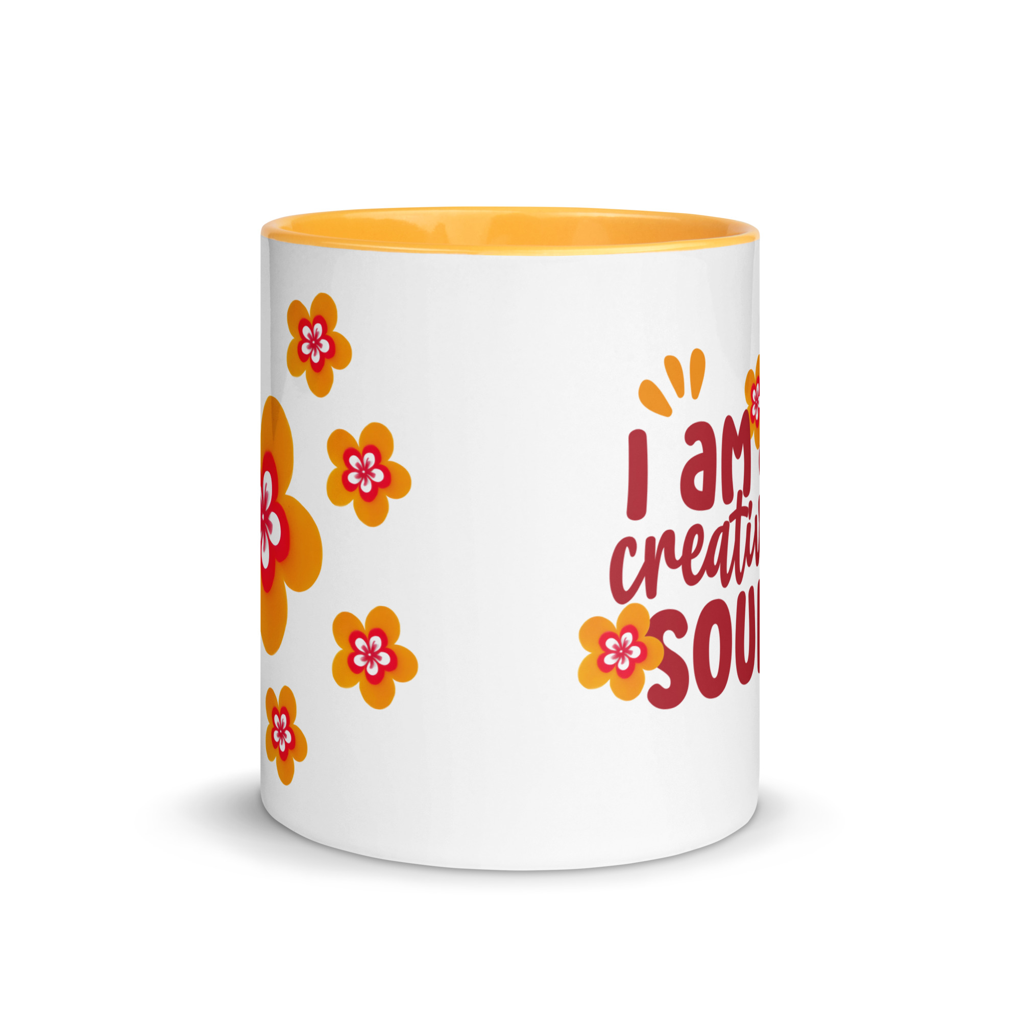 Taza Flor Naranja "I Am a Creative Soul" para amantes de las flores y la alegría - Imagen 4
