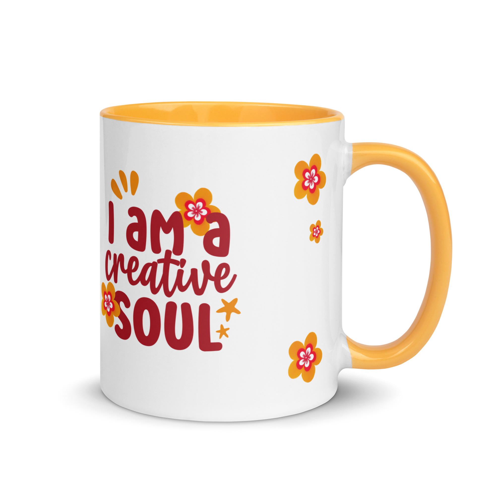Taza Flor Naranja "I Am a Creative Soul" para amantes de las flores y la alegría - Imagen 2