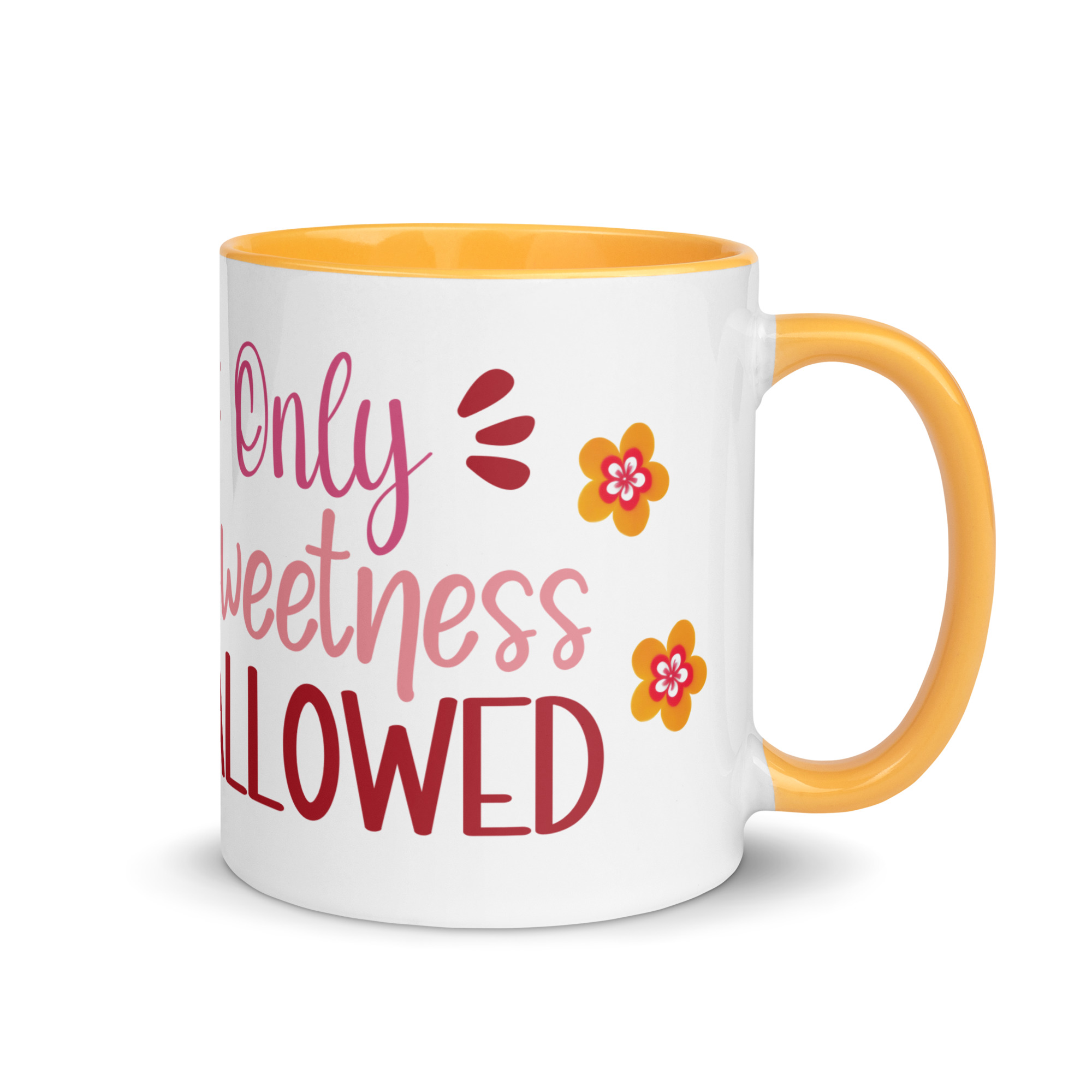 Taza Flor Naranja "Only Sweetness Allowed" para amantes de las flores y la alegría - Imagen 2