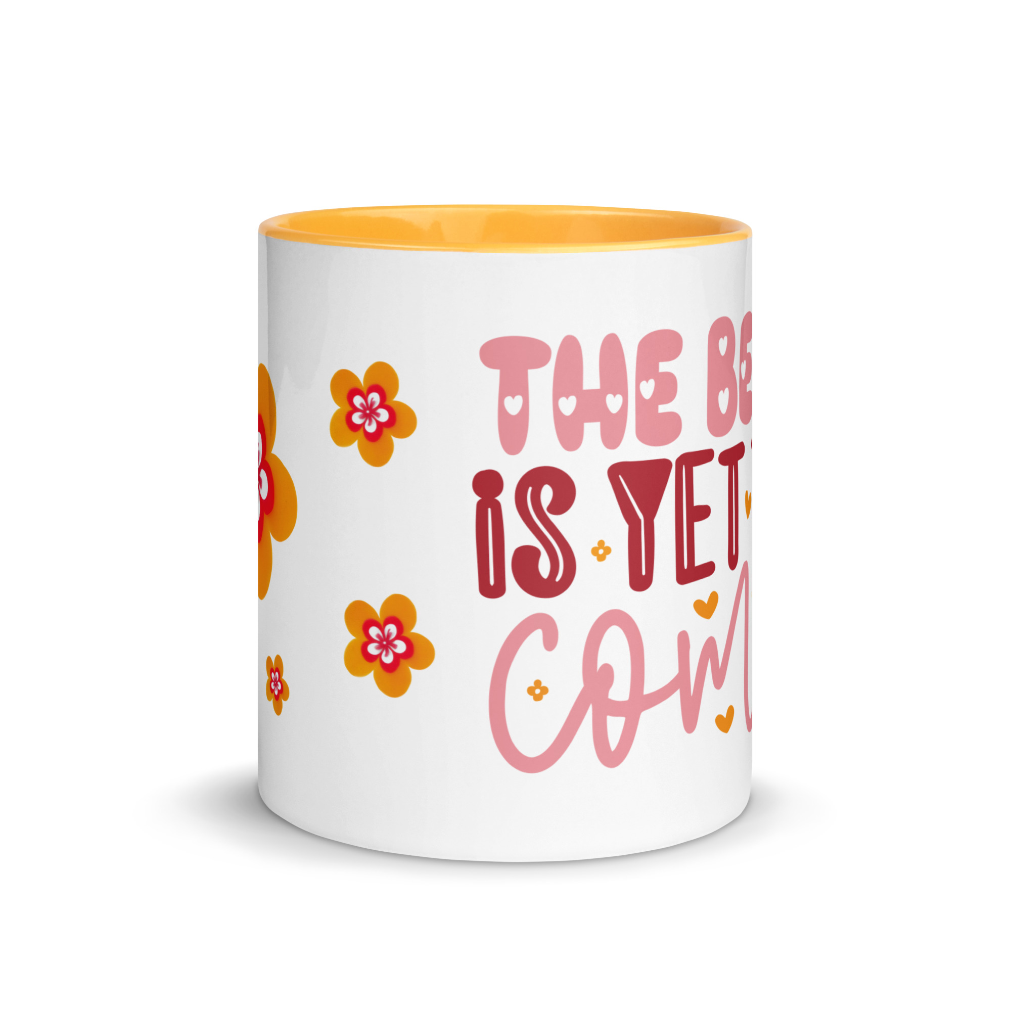 Taza Flor Naranja "The Best Is Yet To Come" para amantes de las flores y la alegría - Imagen 4