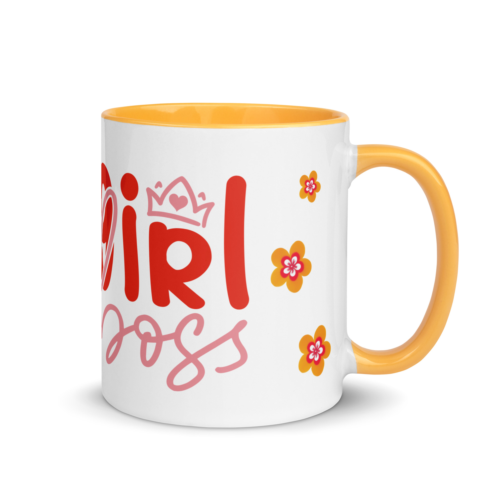 Taza Flor Naranja "Girl Boss" para amantes de las flores y la alegría - Imagen 2