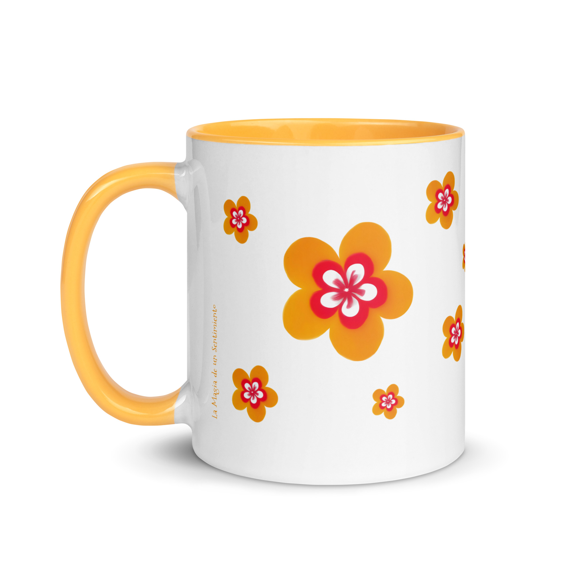 Taza Flor Naranja "Girl Boss" para amantes de las flores y la alegría - Imagen 3