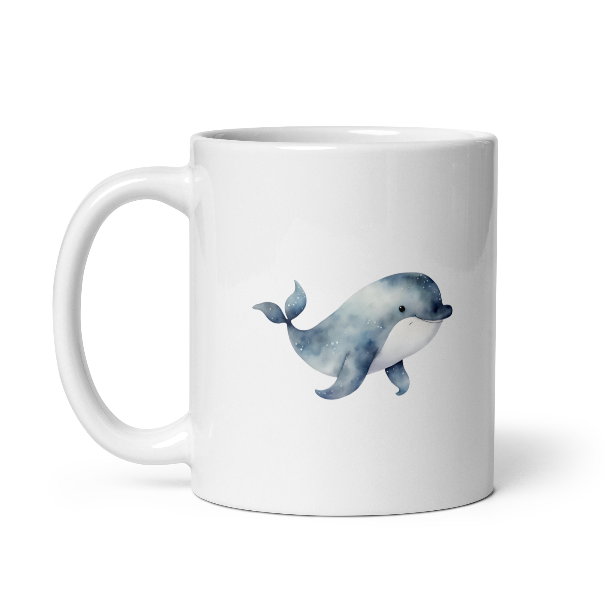 Taza Brillante con Bonita y Alegre Ballena Azul - Imagen 2