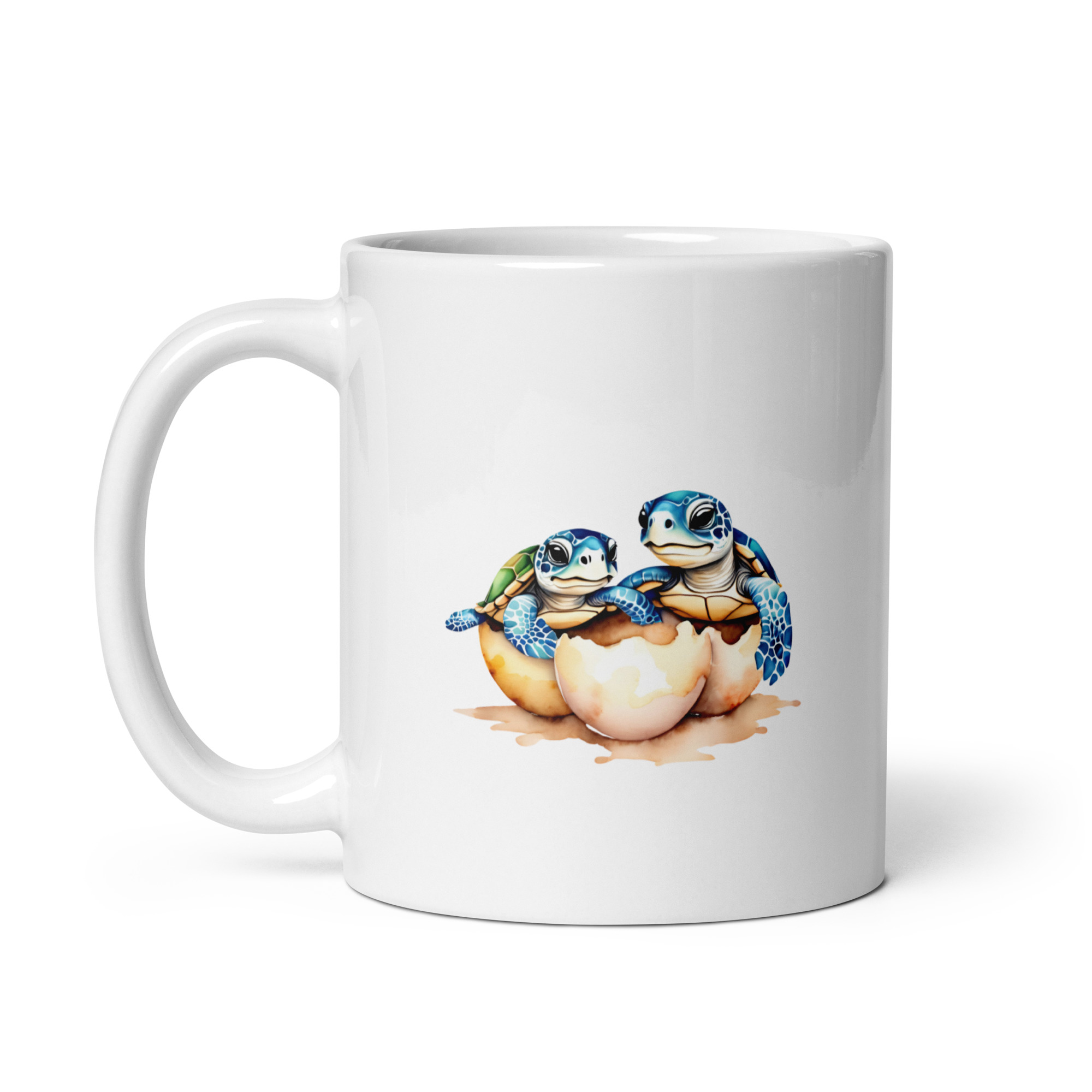 Taza Brillante con Bonitas Tortugas Bebé en el Cascarón - Imagen 2