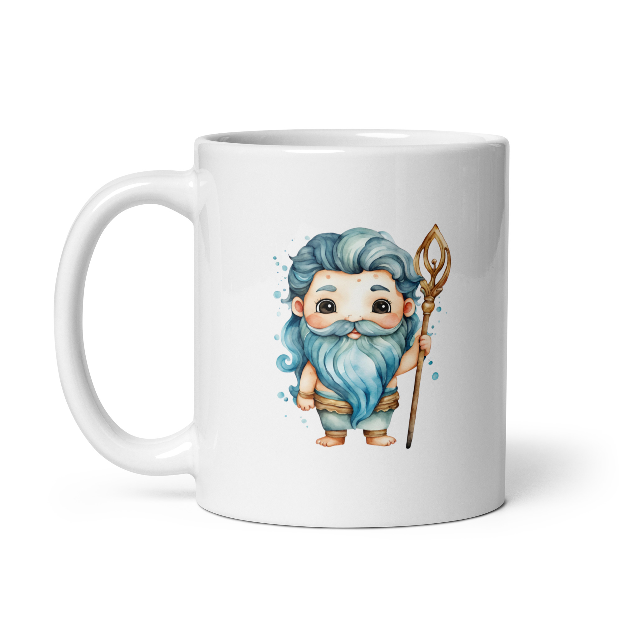 Taza Brillante con Bonito Dibujo de Poseidón - Imagen 2