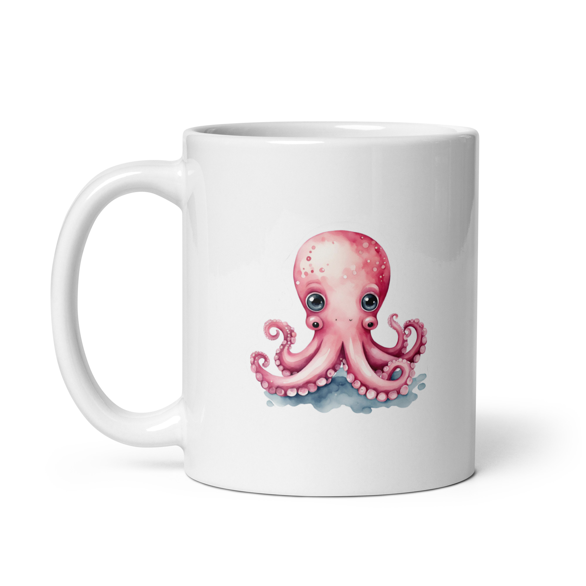 Taza Brillante con Bonito Pulpo Rosa - Imagen 2